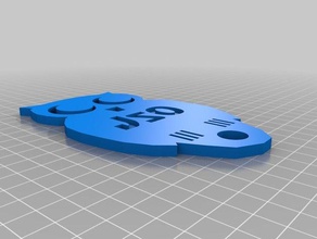 buho juliasoutlet Schlüsselanhänger 3d print model - Mito3D