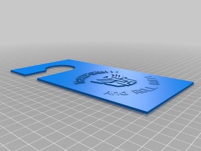 roll out door hanger i segni loghi personalizzato 3d print model - Mito3D