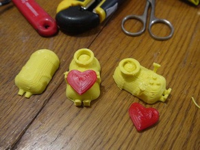 minion heart 3 parts toys games 3d print model - Mito3D