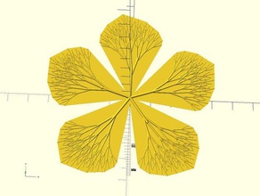 infinity frattale foglie interattiva art bella personalizzabile customizer arredamento 3d print model - Mito3D