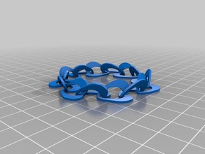 my customized heart chain small jewelry 3d print model - Mito3D