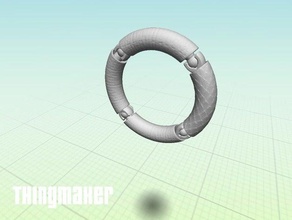 thing maker test simple textured bangle puzzles bracelet easy print thingmaker design toy wip 3d print model - Mito3D