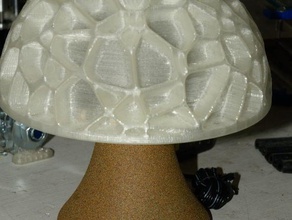voronoi mushroom lamp scale wire hole household art led light lighting model 10 socket 3d print model - Mito3D