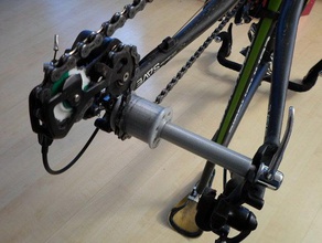 fahrrad transportsicherung rear wheel hub dummy transportation outdoors bicycle bike chain security 3d print model - Mito3D