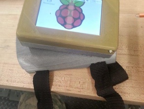 wrist montiert-touch-pi portable raspberry pi a+ computer 3d print model - Mito3D