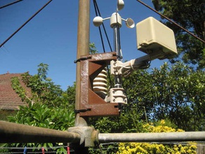 weatherstation mount hills hoist outdoor garden weathervane weather station 3d print model - Mito3D