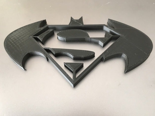 batman vs superman logo signs logos 3D print model - Mito3D