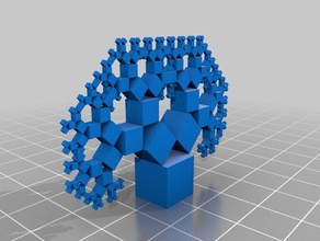 pitágoras árbol de matemáticas art 3d fractal openscad recursiva 3d print model - Mito3D