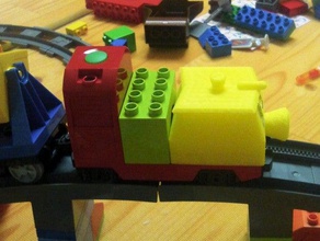 robô de trem cabeça compatível duplo oxford mais construção brinquedos 3d print model - Mito3D
