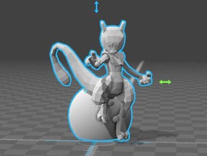 mewtwo da base de dados brinquedo jogo os acessórios lendário pokemon figuras 3d print model - Mito3D