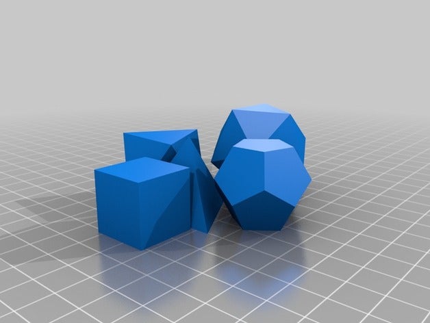 platonik katı matematik sanat katılar 3D print model - Mito3D