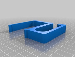 gancho barra preta sob ikea secretária organização personalizado 3d print model - Mito3D