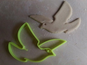 oiseau à l'emporte-pièce cuisine manger symbole chrétien cookiecutter emporte-pièces colombe 3d print model - Mito3D