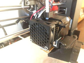 wanhao i3 duplicator extruder fan grill 3d printing 40mm 3d print model - Mito3D