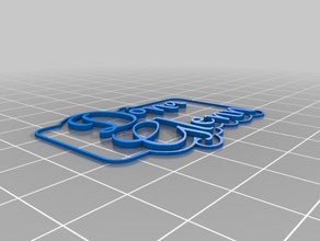 dona-words keychains customized 3d print model - Mito3D