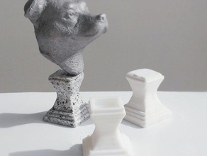 escultura de busto la base del pedestal soporte pantalla las esculturas en miniatura romano estatua 3d print model - Mito3D