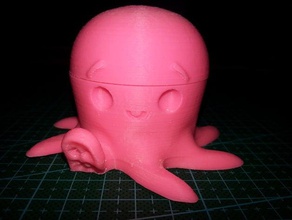 cute octopus candy holder Mund Skulpturen kawaii 3d print model - Mito3D