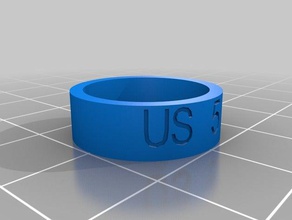 my customized ring us 55 rings 3d print model - Mito3D
