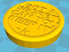 pll coin slogan coins badges 3d print model - Mito3D