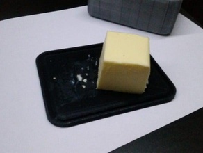 mantequilla plato cocina comedor 3d print model - Mito3D