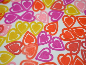 coração em forma de clipes papel organização ficha marcadores dia dos namorados presentes 3d print model - Mito3D