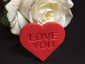 messaggio personalizzabile cuore i segni loghi customizer regalo cuori il giorno di san valentino 3d print model - Mito3D
