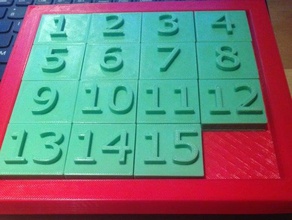 número slide puzzle puzzles juegos números rompecabezas de juguete azulejos 3d print model - Mito3D
