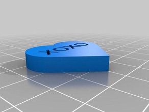 xoxo messaggio di cuore i segni loghi personalizzato 3d print model - Mito3D