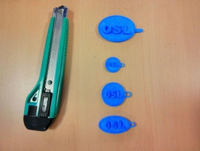 llavero osl 3d la impresión llaveros logotipo 3d print model - Mito3D