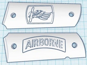 173 airborne 1911 grip panels replacement parts 3d print model - Mito3D