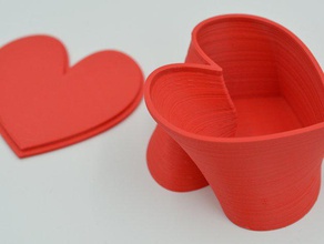 twisted kalp kutu moda valentine Sevgililer Günü hediyeleri 3d print model - Mito3D