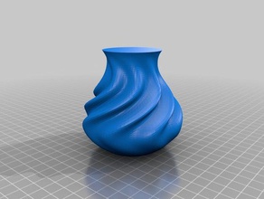 meine angepasste plätscherte die organische vase Container 3d print model - Mito3D