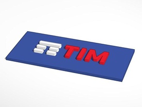 tim logo 3d sinais logotipos 2016 italia móveis novo de telecomunicações a telecom mobile telecomitalia 3d print model - Mito3D