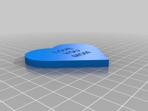 love you mom heart signs logos customized 3d print model - Mito3D