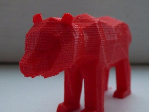 low poly bear sculptures blender 3d print model - Mito3D