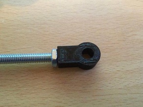 6mm ronde sur le connecteur de liaison la tige du vérin fin 3d l'impression 3d print model - Mito3D