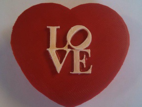 cuore casella di tv a tetto curvo i contenitori scatola regalo jewerly amore scollo san valentino 3d print model - Mito3D
