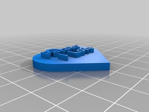 meu pingente de coração personalizado 3d print model - Mito3D