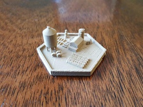 masa çiftlik hex oyunlar dnd fayans hexagon altıgen makerfarm mini minyatür Minyatürler miniwargaming cep pocket taktikler prop sahne rpg wargame wargames 3d print model - Mito3D