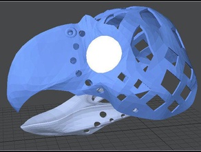 fantoche cabeça da base de dados version31 pássaro animais bico máscara pawpet 3d print model - Mito3D