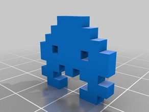 little space invader decor customized 3d print model - Mito3D