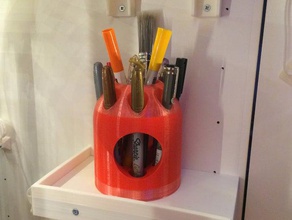 tool pen holder office openscad pencil 3d print model - Mito3D