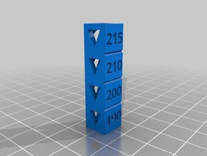 temp calibration tower 190-215 3d printing tests customized 3d print model - Mito3D