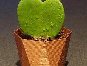 octagonal planter decor flower pot 3d print model - Mito3D