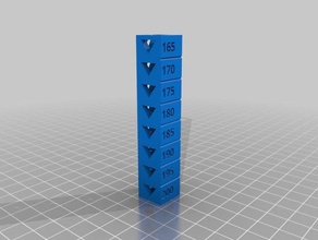 temp di calibrazione torre 200-165 3 d la stampa i test personalizzato 3d print model - Mito3D