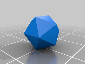 openscad l'icosaèdre les mathématiques art la géométrie platonique solide 3d print model - Mito3D