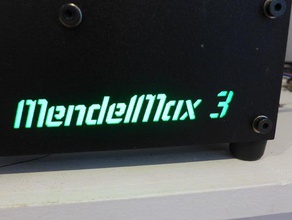 mendel max 3 lower led sign mount 3d printer parts mendelmax mendelmax3 3d print model - Mito3D