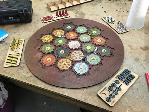 lasercut Siedler catan Spiele 3D print model - Mito3D