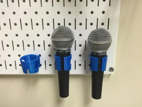pegboard microphone holder music 3d print model - Mito3D