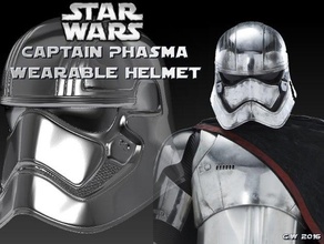il capitano phasma indossabile casco costume cosplay star wars 3d print model - Mito3D